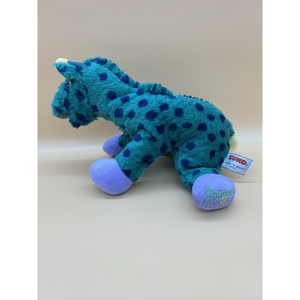 GUND Topper The Giraffe Plush 12" Memorial Hermann Green Polka Dot Toy 041628 - Picture 2 of 5